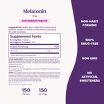 Natrol, Мелатонин, быстро растворяется, клубника, 3 мг, 150 таблеток