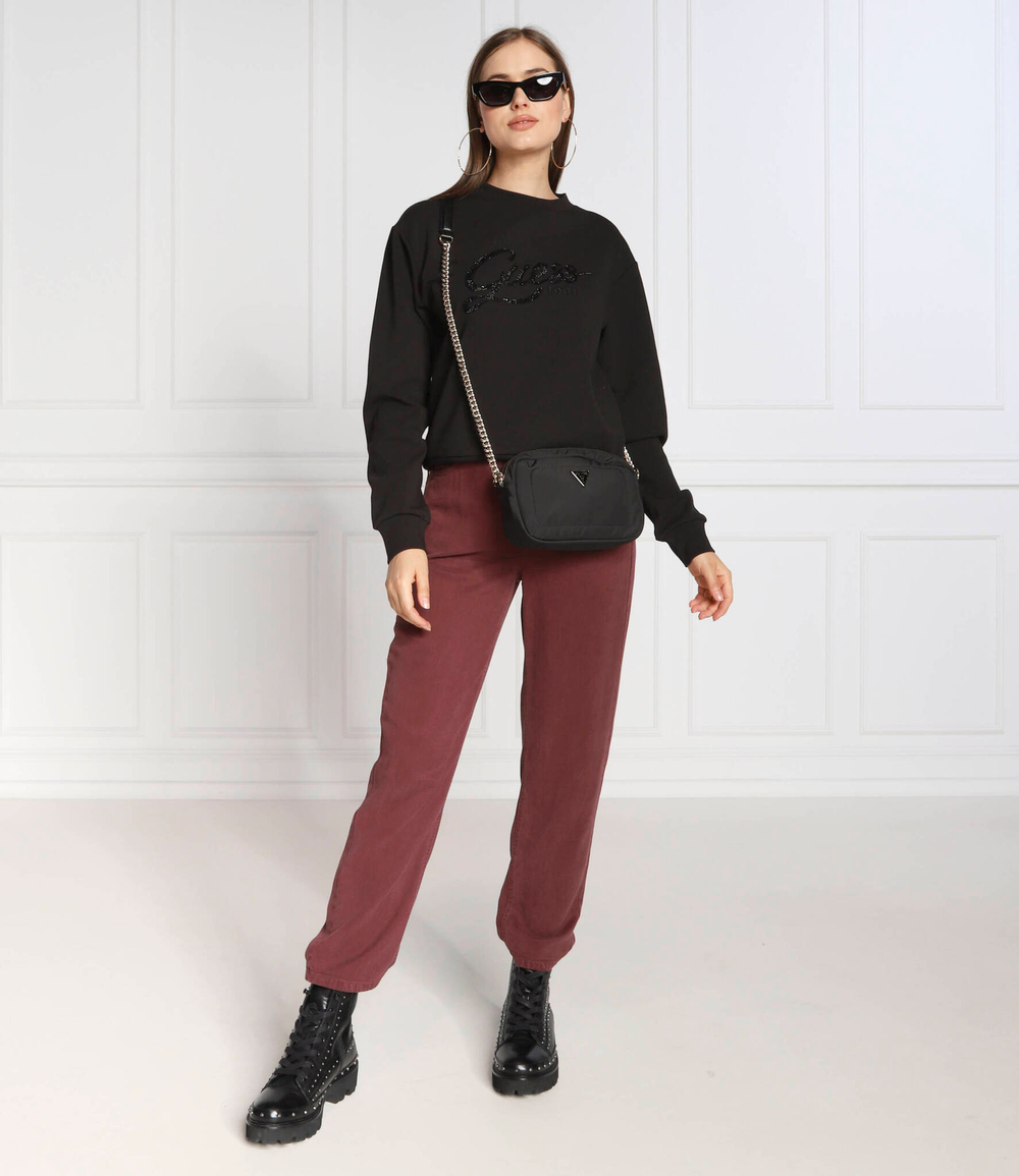 джинсы mom jean GUESS - бордовый(W2GA21 WDP85)