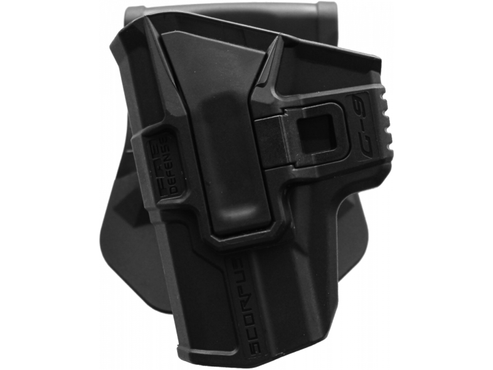 Кобура поворотная для Glock 9 мм (левша), черный, Fab Defense