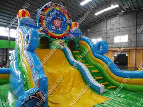 Коммерческий надувной батут "В гостях у Львёнка" 8*8*6 м