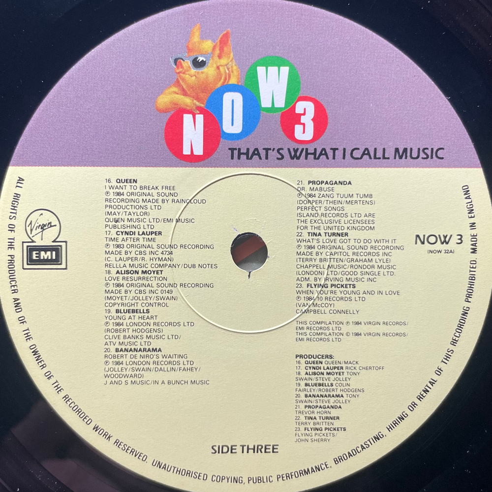 Сборник Now That's What I Call Music 3 2LP (Англия 1984г.)