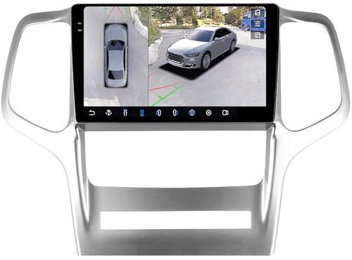 Магнитола для Jeep Grand Cherokee WK2 2010-2013 - FarCar BX9-360-9568 монитор 9.5" 2K QLED на Android 13, Быстрая, CarPlay, 4G SIM-слот, 4 камеры в комплекте