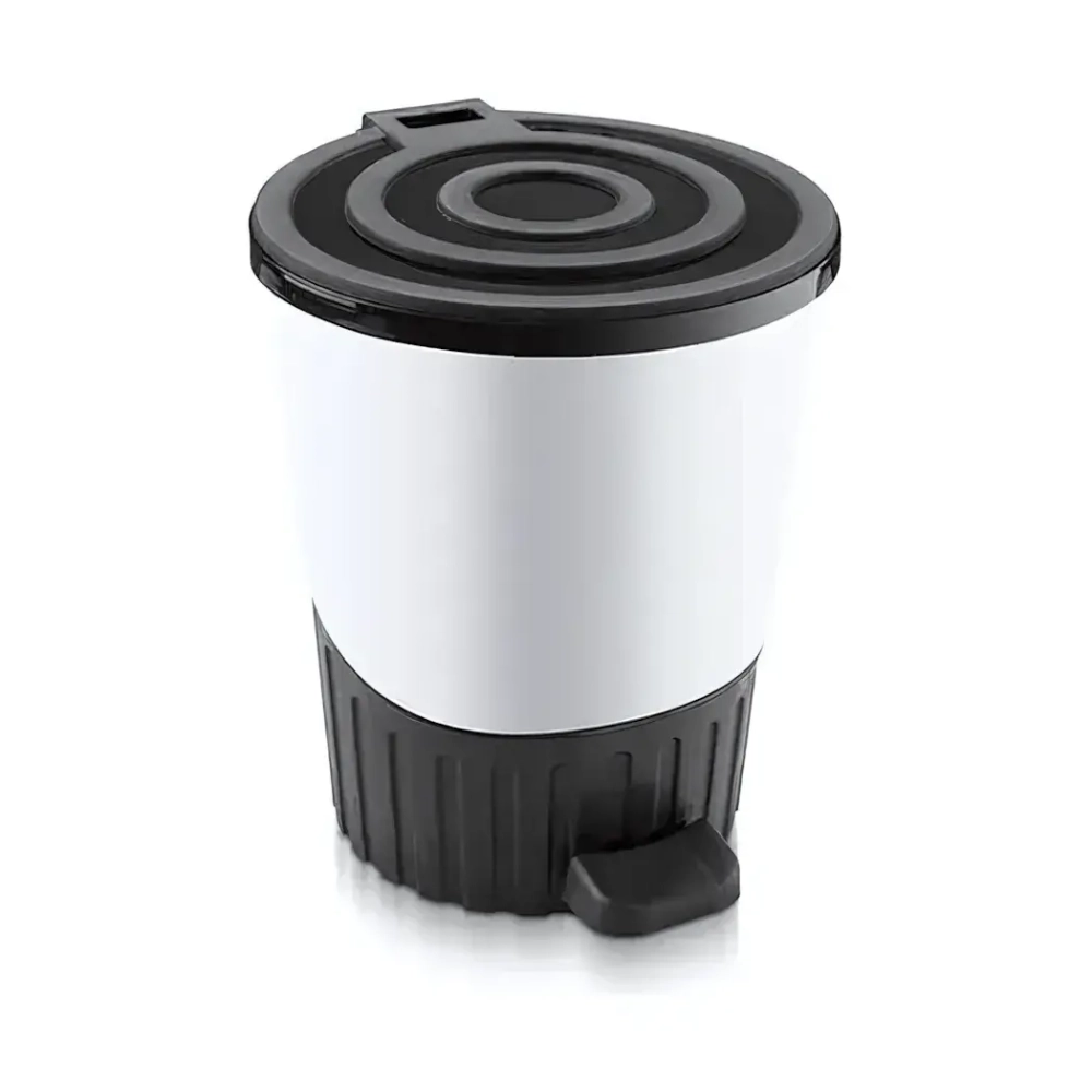 Ведро мусорное с педалью 26 л белыйшт