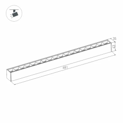 Светильник MAG-LASER-45-L480-18W Day4000 (BK, 15 deg, 24V) (Arlight, IP20 Металл, 5 лет) 026940