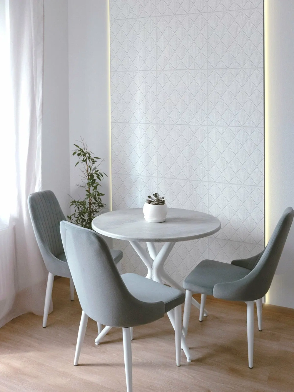 Декоративная стеновая панель ПВХ Бриллиант 482х482 мм