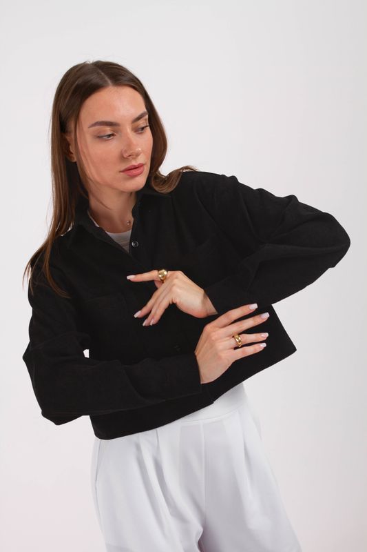 Микровельвет рубашка короткая IMBA