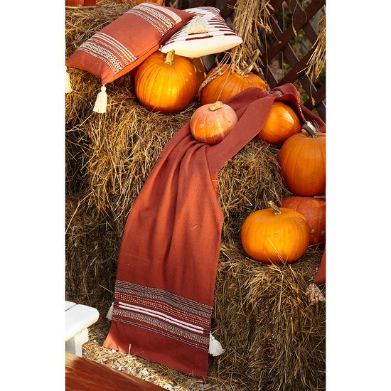 Дорожка на стол с вышивкой braids из коллекции ethnic, 45х150 см