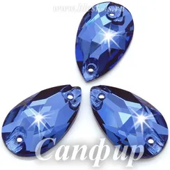 Пришивная капля Dongzhou с 2 отверстиями, Сапфир