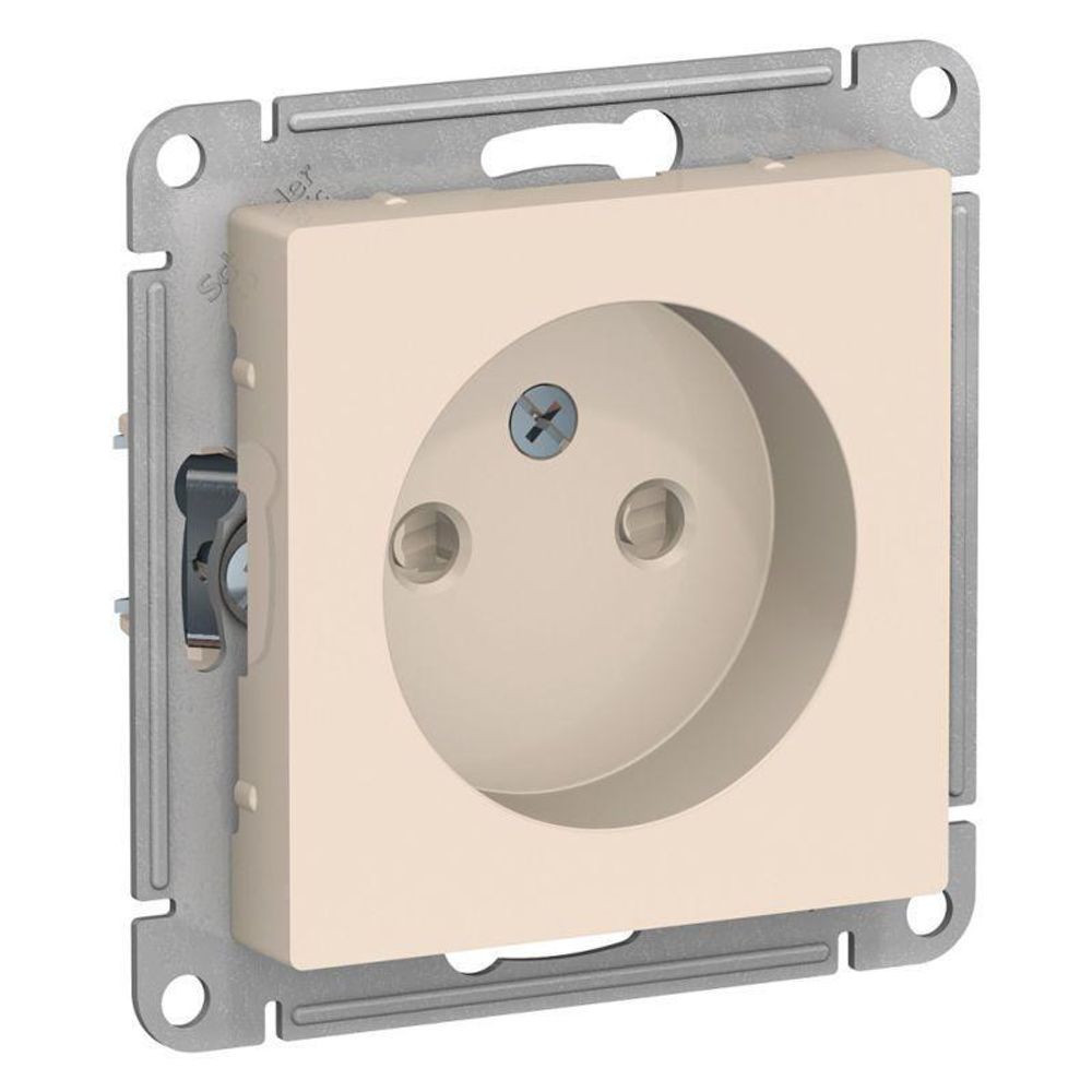 Розетка 1-м СП AtlasDesign 16А IP20 без заземл. защ. шторки механизм беж. SE ATN000249 Розетка 1-м СП AtlasDesign 16А IP20 без заземл. защ. шторки механизм беж. SE ATN000249