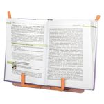 Подставка для книг ЮНЛАНДИЯ, регулируемый наклон, прочный ABS-пластик, розовая, 237906