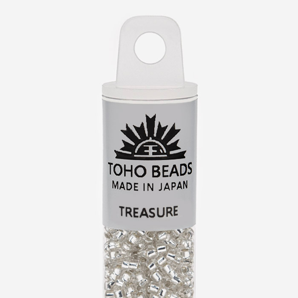 Японский бисер TOHO Treasure (№21), с внутренним серебрением, прозрачный