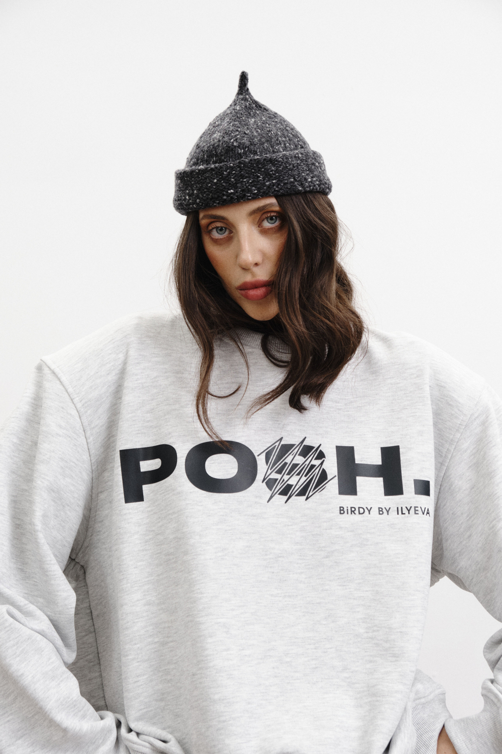 Шапка Бини | Серый меланж