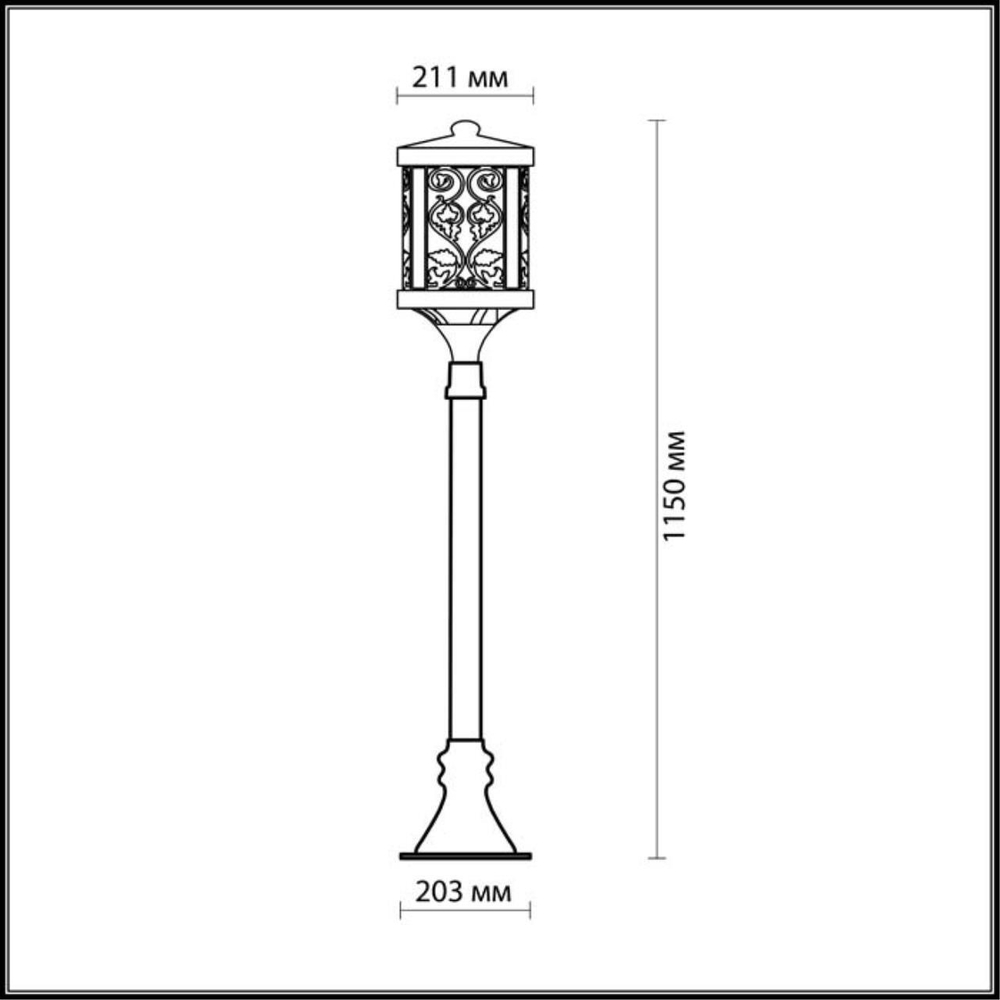 Уличный наземный высокий светильник Odeon Light 2286/1A