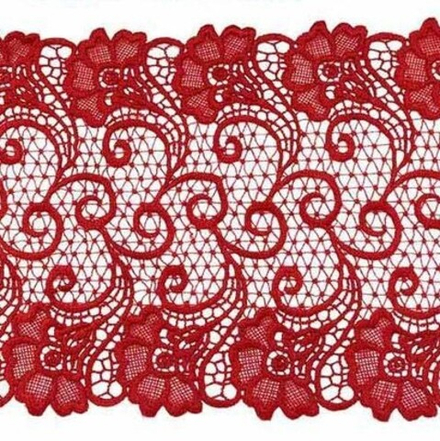 3AR805 Кружево матовое гипюр 18,5см*9,14м (073 бордовый)