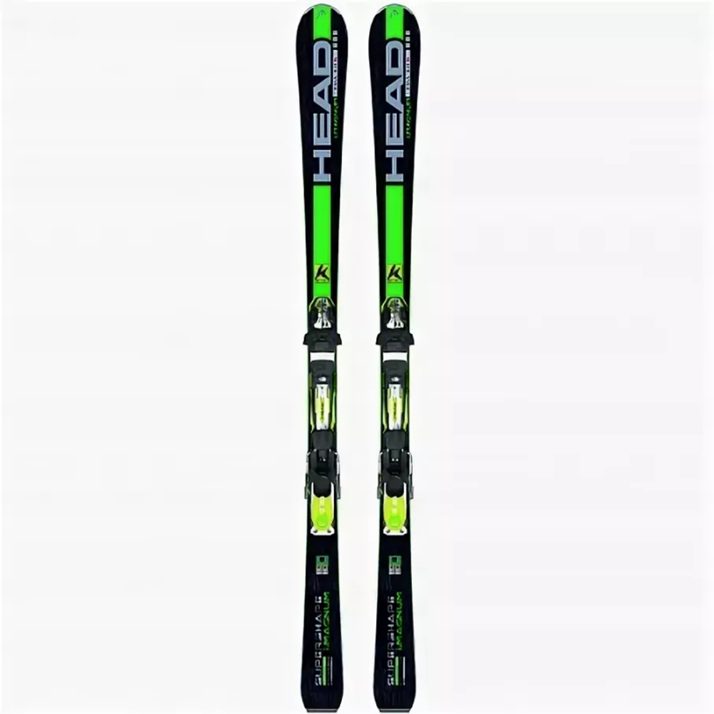 HEAD SuperShape Junior (горные лыжи+крепления гл)цв.Balack Yellow(130)