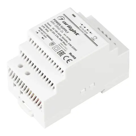 Блок питания ARV-DR60-24 (24V, 2.5A, 60W) (Arlight, IP20 DIN-рейка) 031086