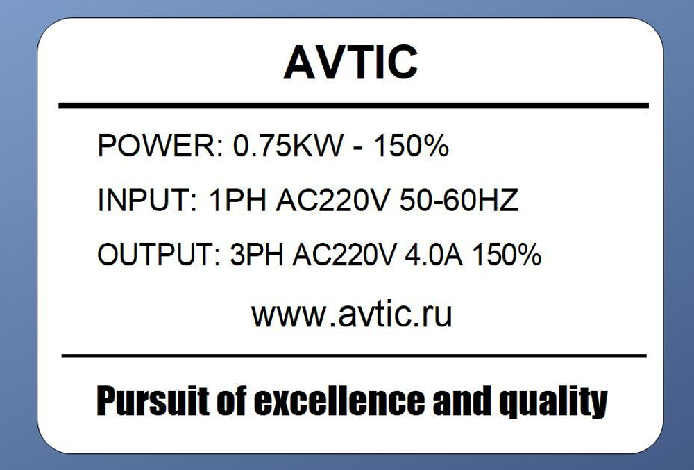 Преобразователь частоты SD751T2D-150% 0.75 кВт 220В