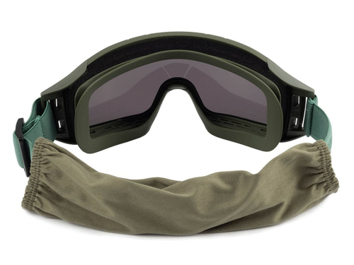Маска стрелковая ShotTime Puma защитная зелёная, комплект с 3 линзами