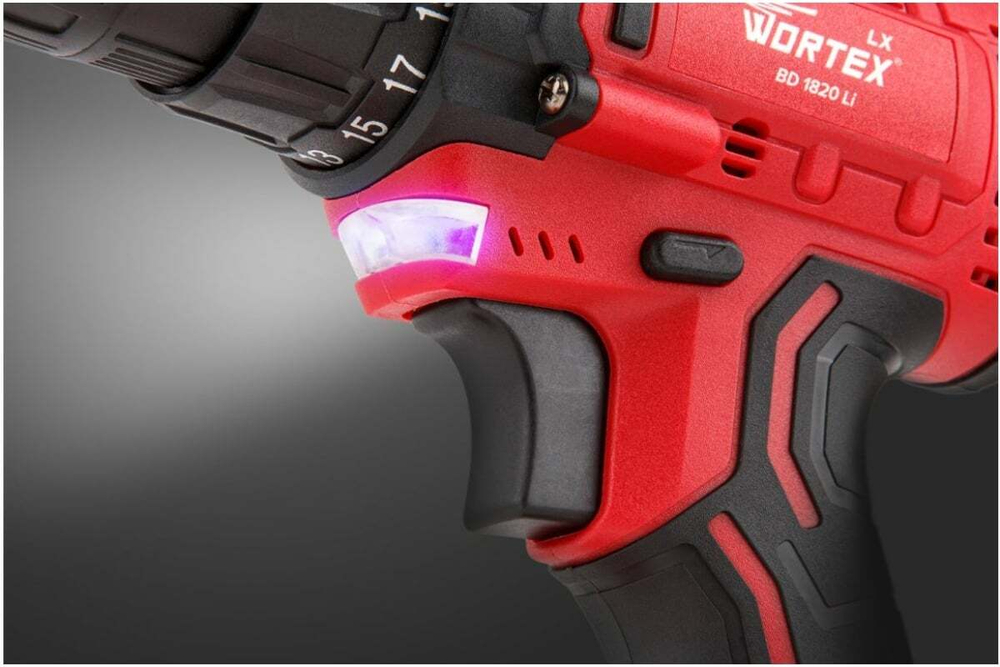 Аккумуляторная дрель-шуруповерт WORTEX LX BD 1820 Li 0329076