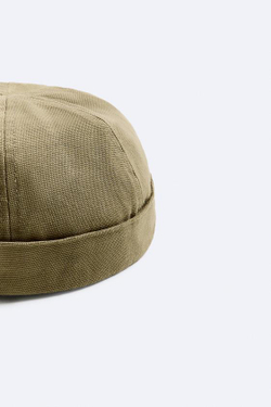 ZARA КЕПКА БЕЗ КОЗЫРЬКА, РЫЖЕВАТО-КОРИЧНЕВЫЙ