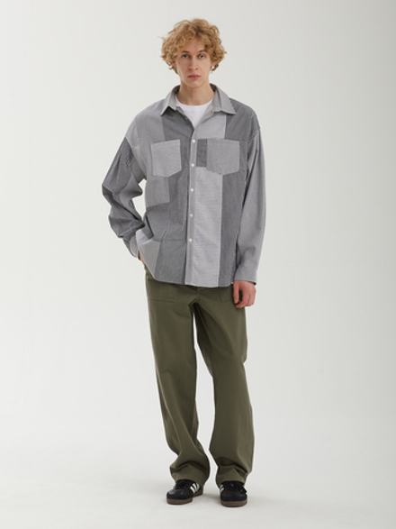 Мужская Рубашка Patchwork