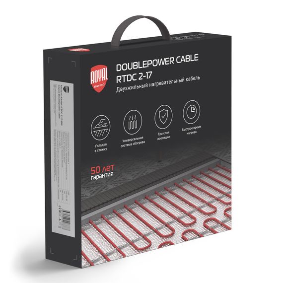 Кабель нагревательный Royal Thermo Doublepower Cable RTDC 2-17-200 (комплект) купить в Москве и Московской области по низкой цене с доставкой по России — (6) Кабель нагревательный Royal Thermo Doublepower Cable RTDC 2-17-200 (комплект) — (6)
