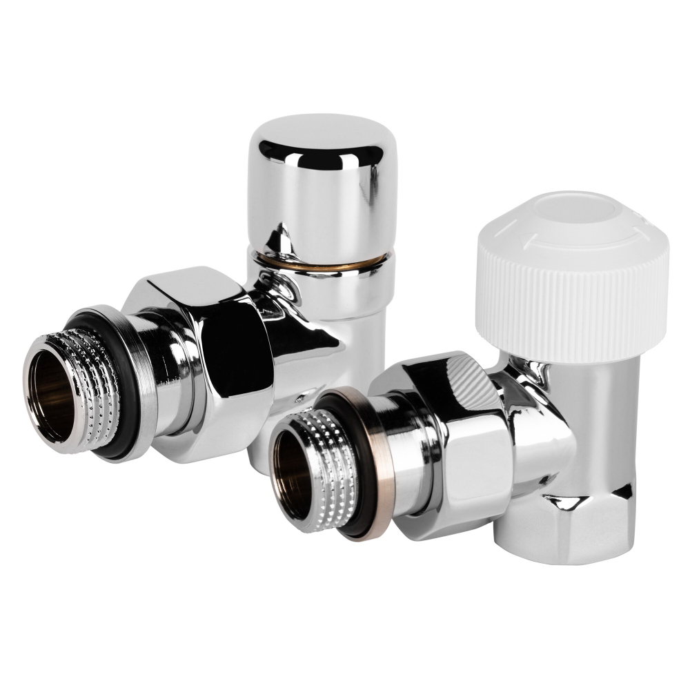 Набор термостатический для радиатора угловой Royal Thermo Design 1/2quot;М30х1,5 (Хром)