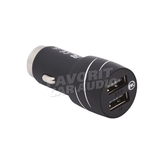 АЗУ 2USB WK WP-C10 Cat King 2400mA металл черный