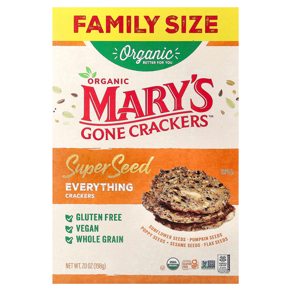 Mary's Gone Crackers, органические крекеры из суперсемена, Everyone 198 г (7 унций)