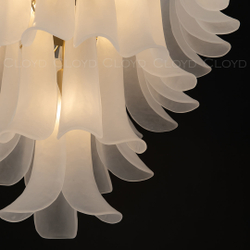 Люстра Cloyd AZORES-A C10 / Ø65 см - латунь светл. - белое матовое стекло (арт.11651)