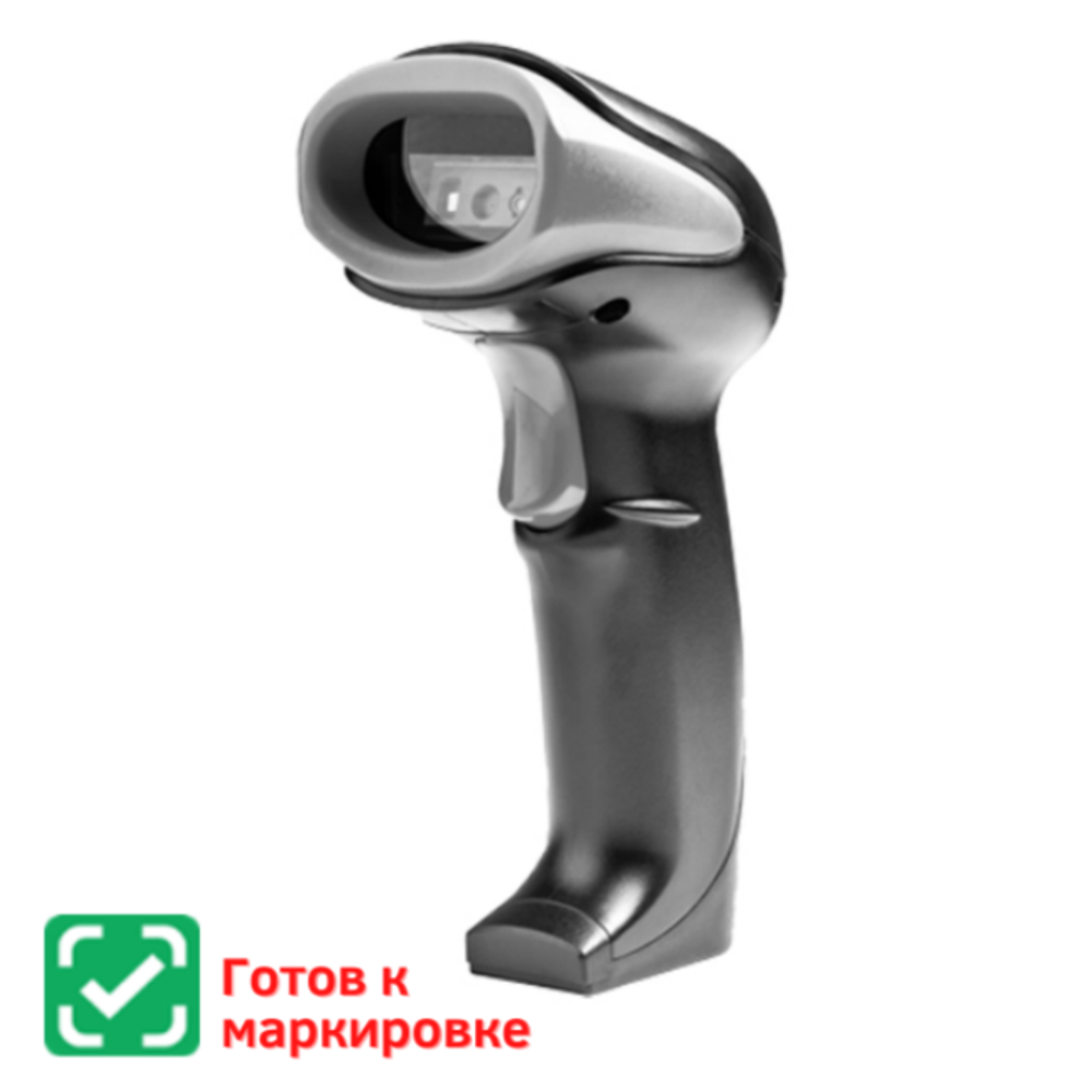Ручной проводной 2D сканер штрихкодов BD-6530U-P — стабильное считывание 1D и 2D кодов, USB 2.0, в комплекте подставка.
