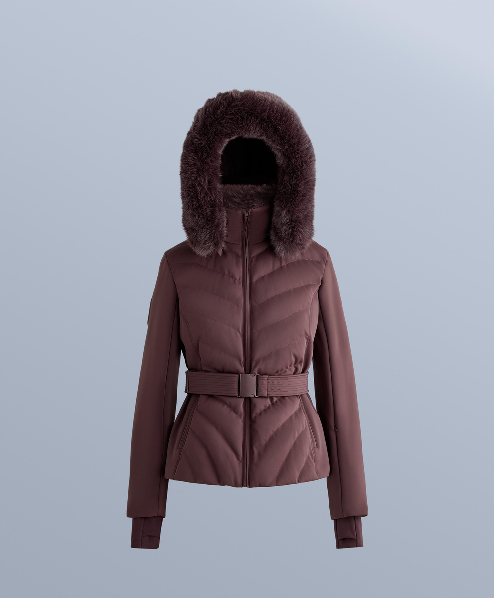 OYSHO Водостойкая облегающая куртка Primaloft® SKI, темно-винный