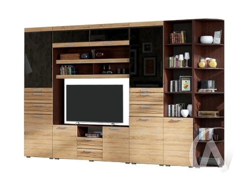 Гостиная Асти (венге/дуб сонома) Вариант №4