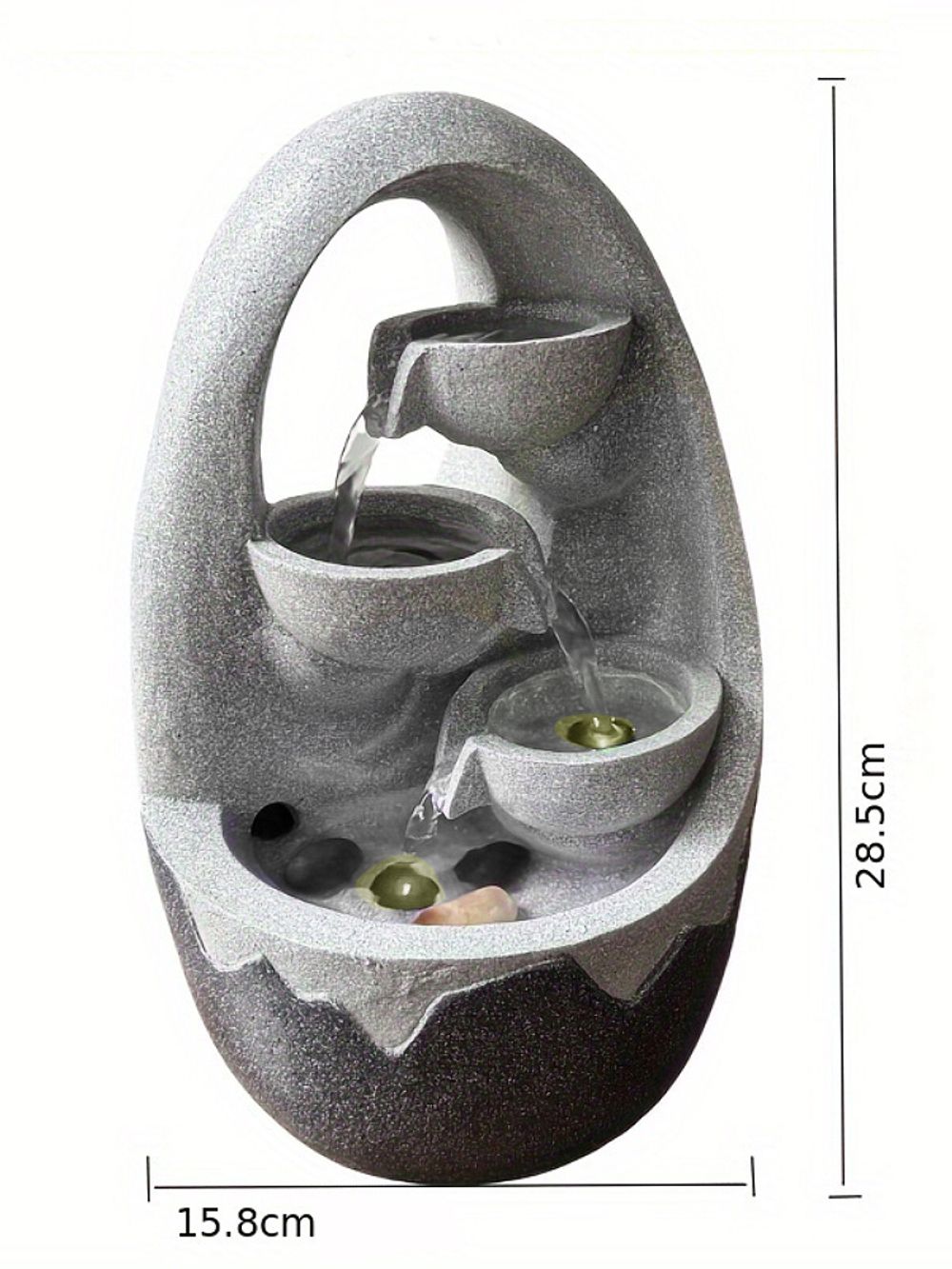 Waterfall Фонтан декоративный Uovo с подсветкой