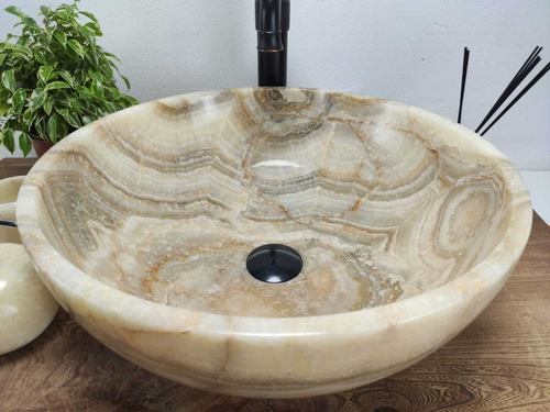 Раковина из оникса Bowl Yellow TinLip BO-60904 45*45*17