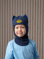 Шлем зимний вязаный (Сапфир) Бэтмен