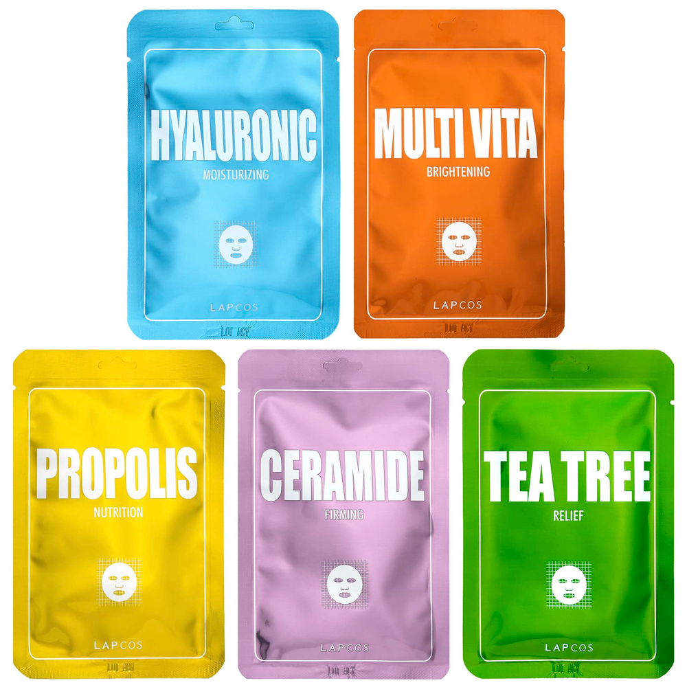 Lapcos, Variety 5 Beauty Masks Derma Care, 5 шт., По 25 мл (0,84 жидк. унц.)