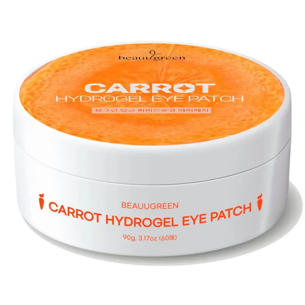 *BeauuGreen Carrot Eye Patch, 30pair /Medium Type / - Антиоксидантные гидрогелевые патчи с морковью 30 пар