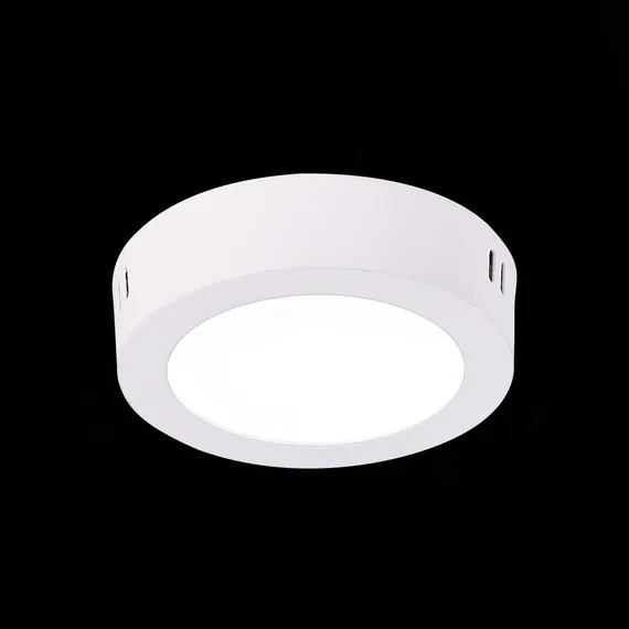 ST112.532.06 Светильник настенно-потолочный Белый LED 1*6W 3000K 330Lm Ra80 120° IP20 D110xH28 90-26 Накладные светильники