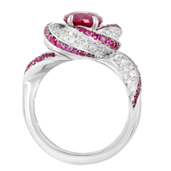 Кольцо с Рубинами и Бриллиантами, R0121-30/1