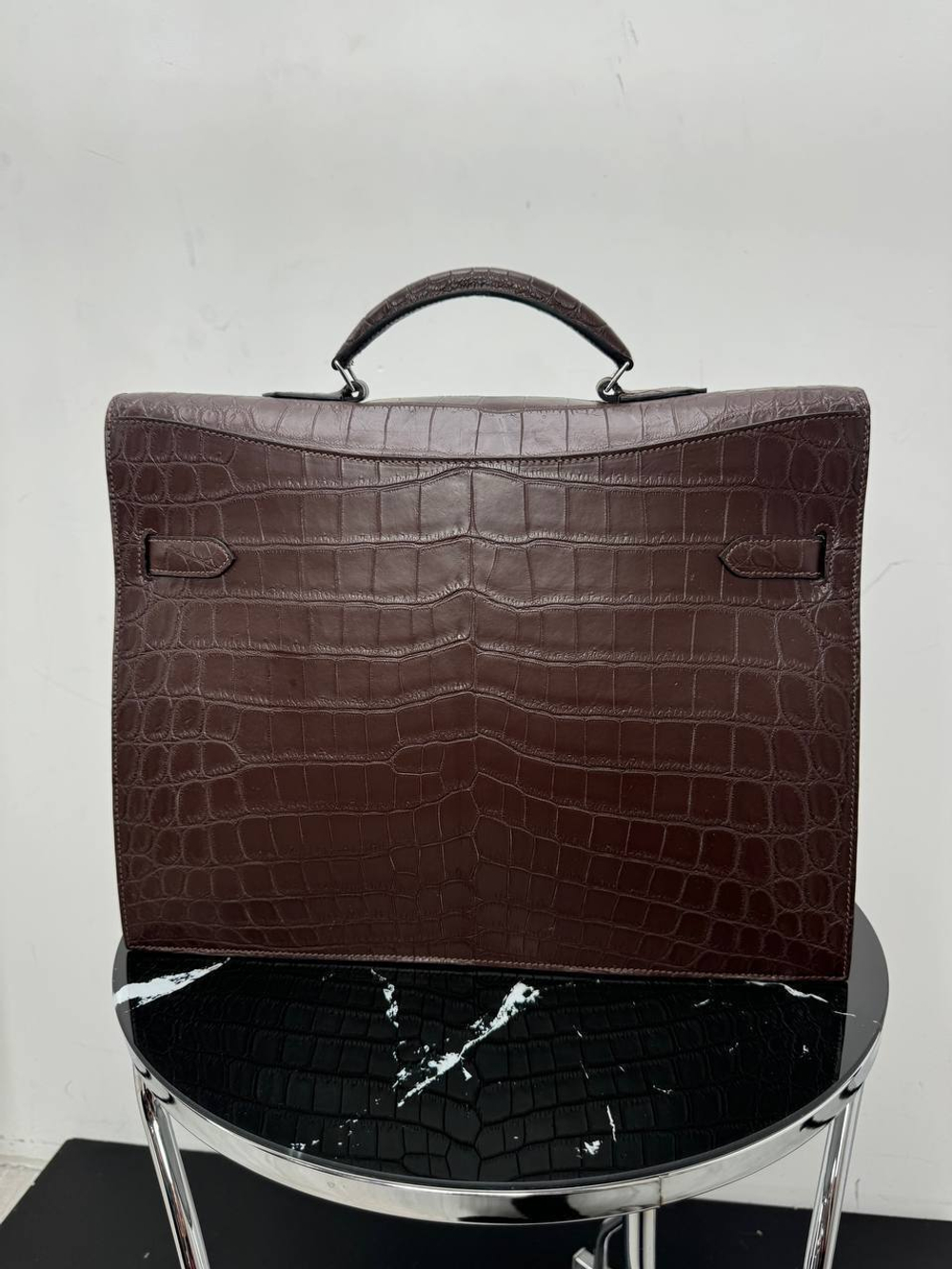 Портфель Hermes из кожи крокодила