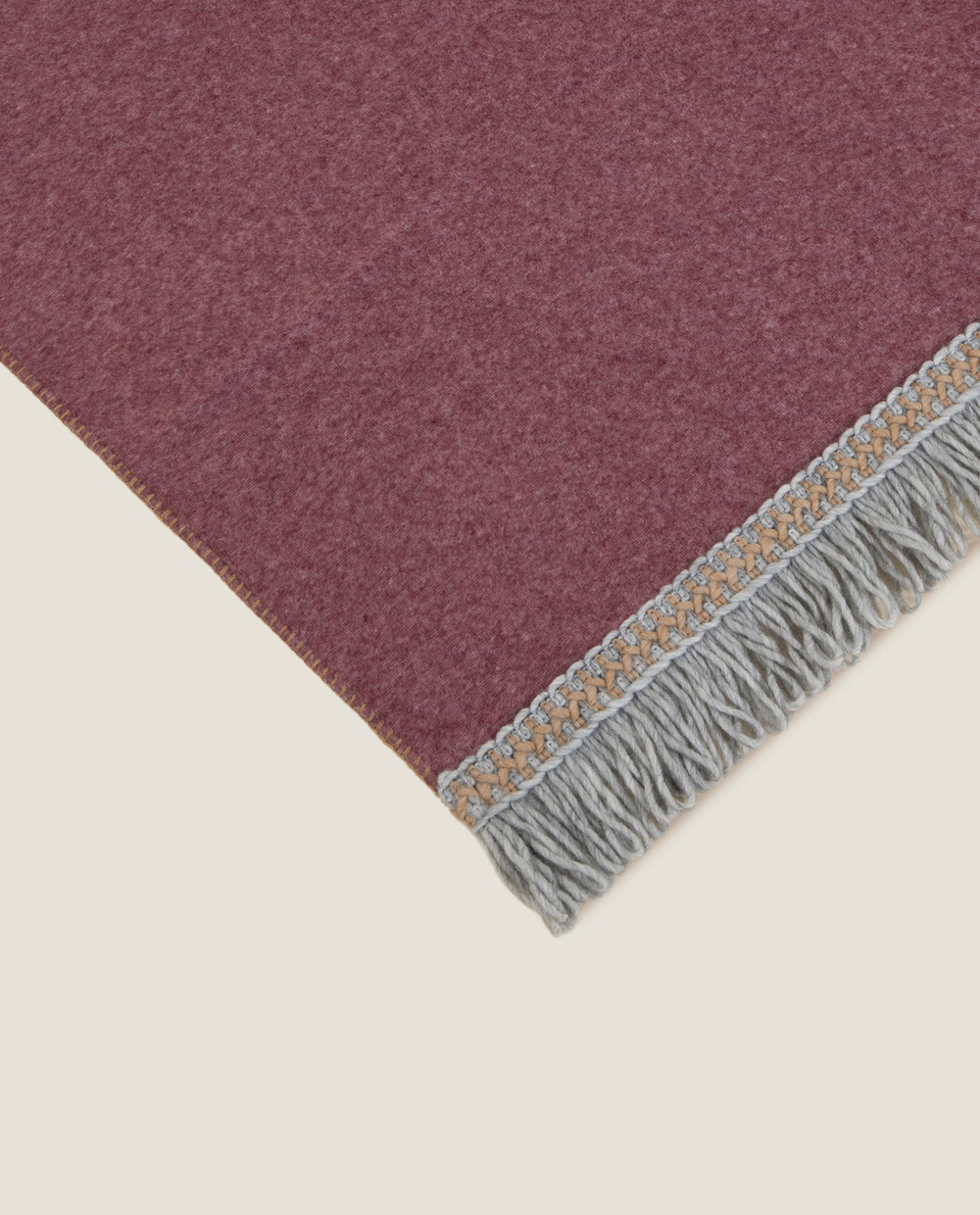 Плед 160х200 Frati Home Soft Bamboo Granata гранатовый с тесьмой Rousseau