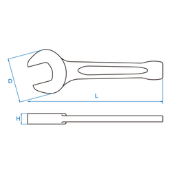 Ключ рожковый ударный 105 мм KING TONY 10A0-A5
