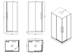 Кабина душевая Esbano (Эсбано) ESM-129CKR R, с низким поддоном, 120х90х215