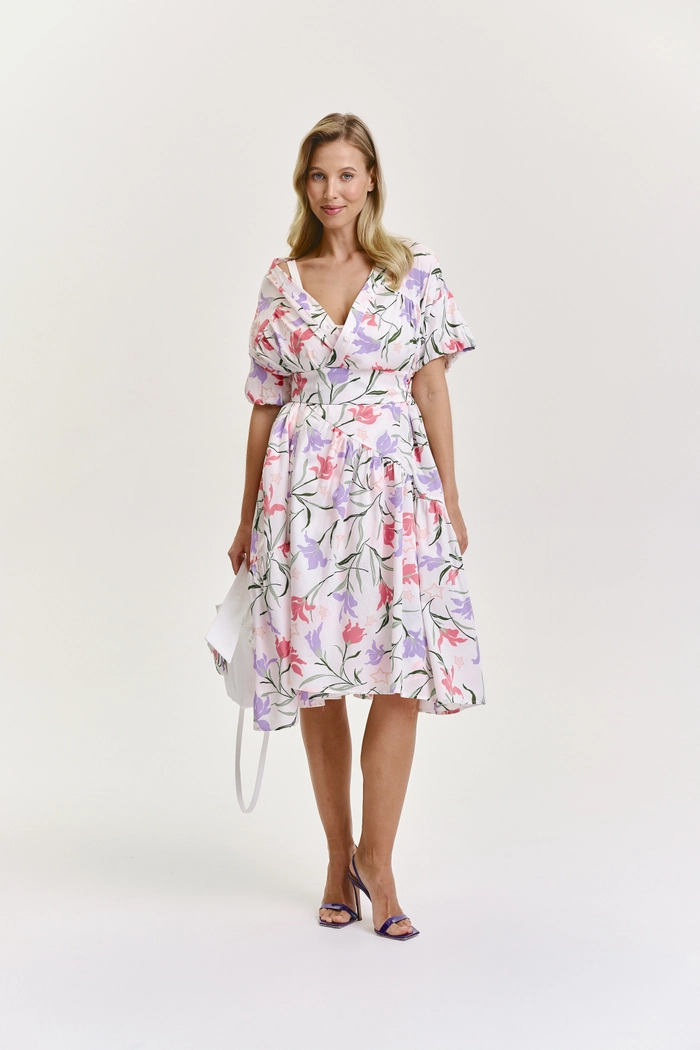 ПЛАТЬЕ ПЬЕРИ ЦВЕТОЧНЫЙ ПРИНТ