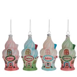 GAEM Украшение новогоднее "Домик", L6,5 W6,5 H13,5 см, 4в.