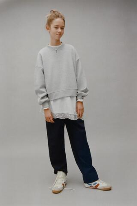 ZARA БРЮКИ BARREL В ПОЛОСКУ ИЗ ТКАНИ «ПУНТО-РОМА», МОРСКОЙ СИНИЙ