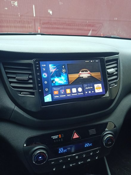 Магнитола для Hyundai Tucson 3 2015-2018 (без штатной КЗВ, рамка черная) - Teyes CC3L монитор 9" IPS на Android 10, 8-ядер, CarPlay, 4G SIM-слот