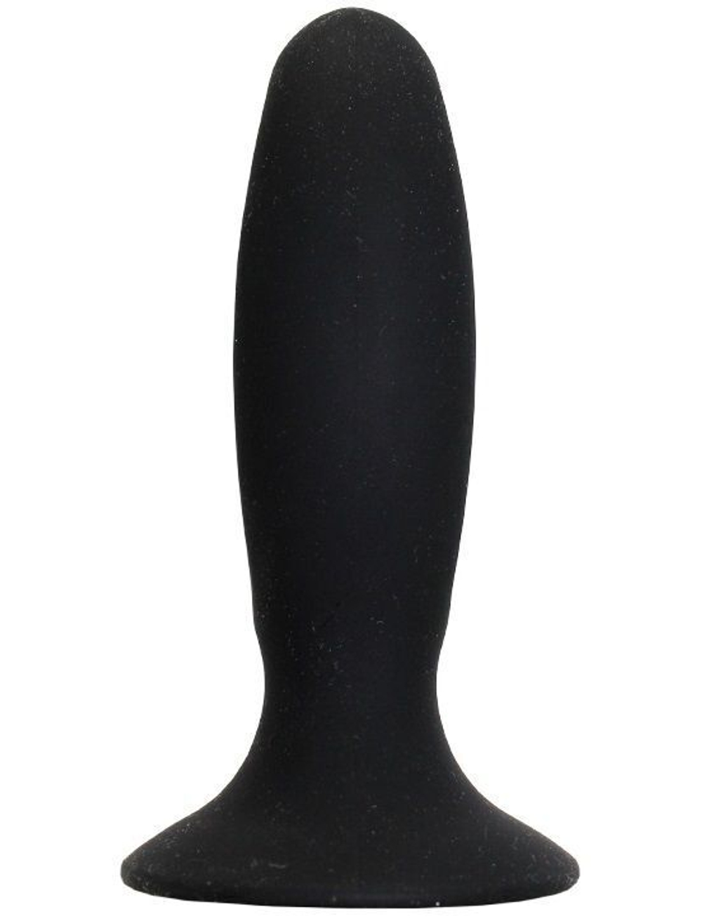Чёрный анальный массажёр из силикона - 12 см. (Цвет: черный)