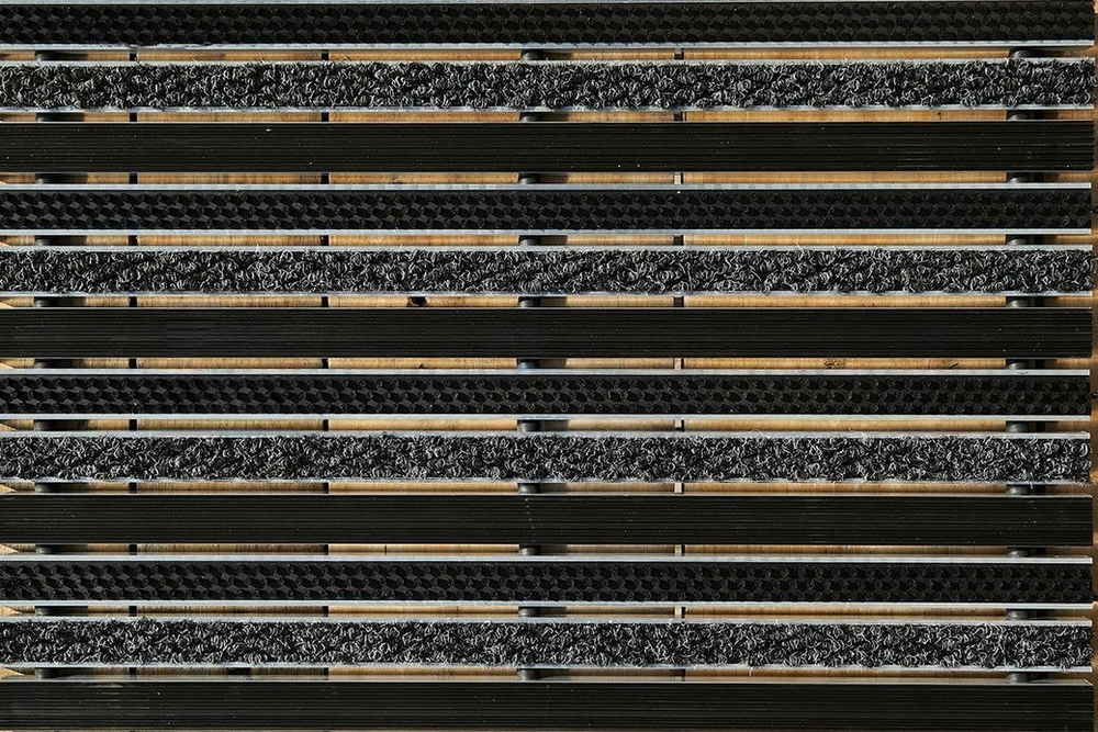 Придверная решетка Gidrolica Step - резина+текстиль+щетка, м.кв.